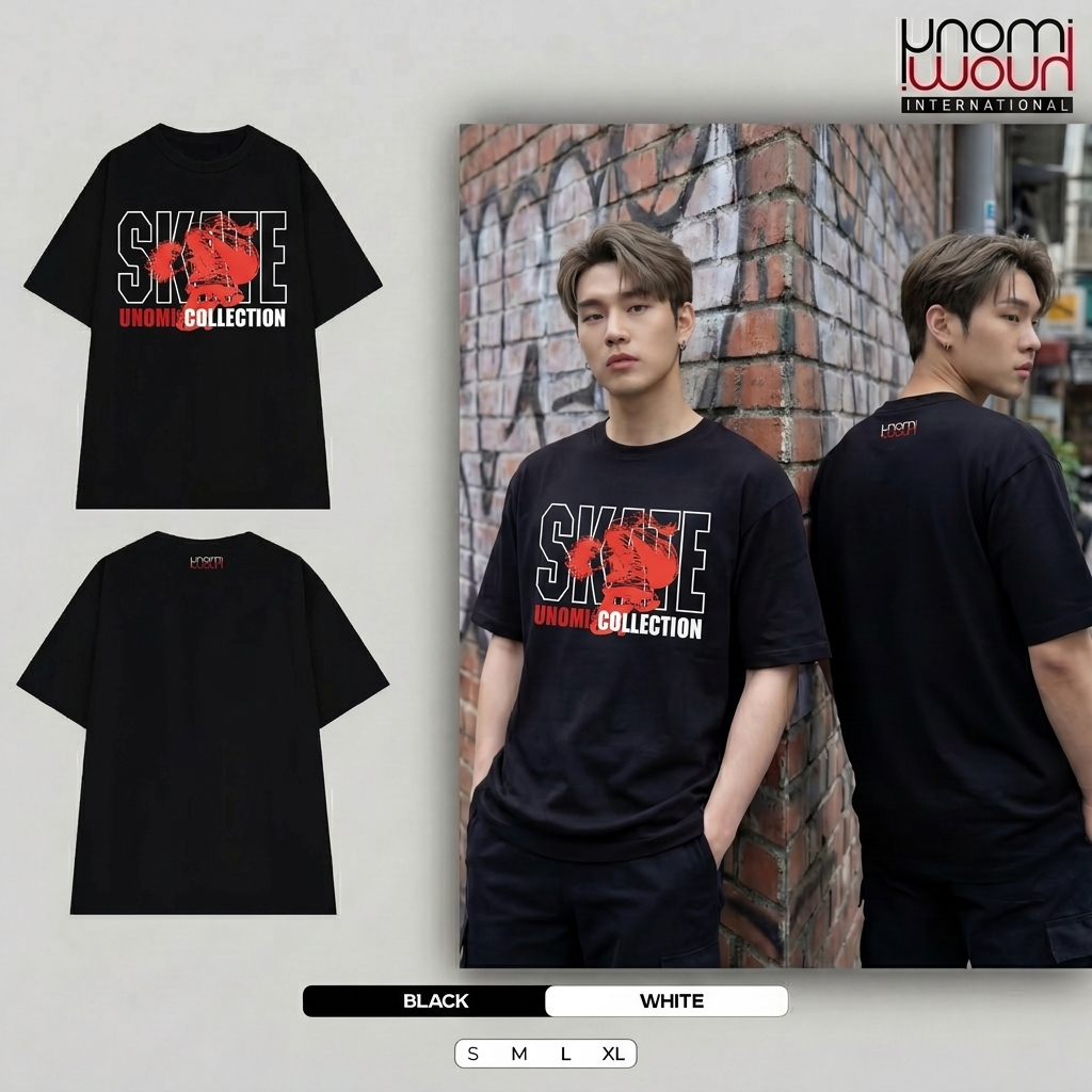 Áo Phông Unisex UNOMI 260GSM Oversize Cotton 100% Tay Lỡ Nam Nữ Streetwear UNOMI-A2683