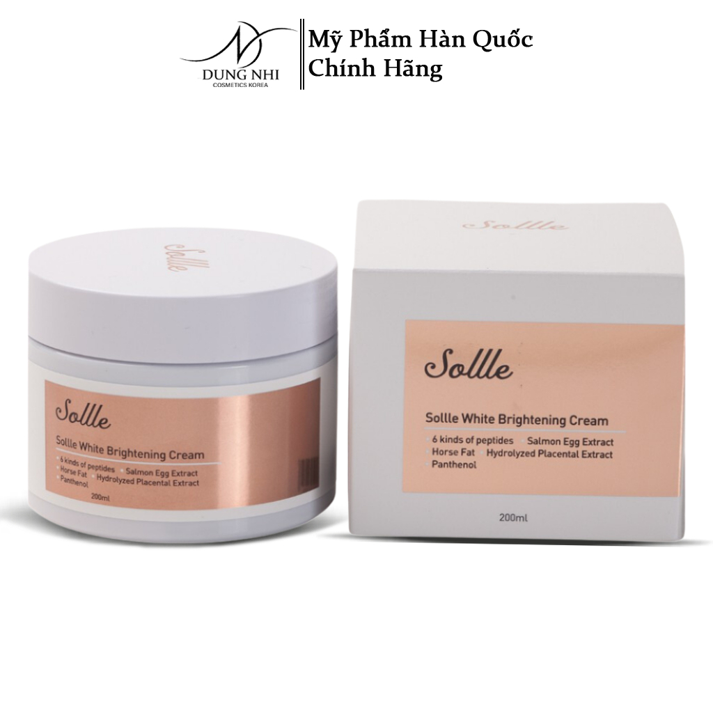 Kem dưỡng trắng da toàn thân Sollle White Brightening 200ml
