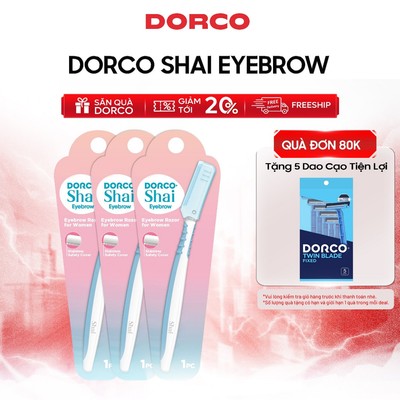 Combo Dao Cạo Chân Mày Dorco Shai Eyebrow - Mỗi Vỉ 1 Cây Cạo Chân Mày