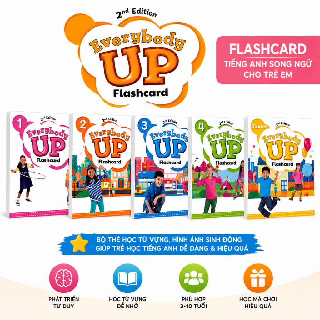 Flashcard Everybody Up level starter,1,2,3,4