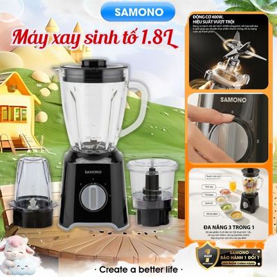 (Hỏa tốc T2-7) Máy xay sinh tố 3 cối 400W SAMONO SW-BL350C PRO