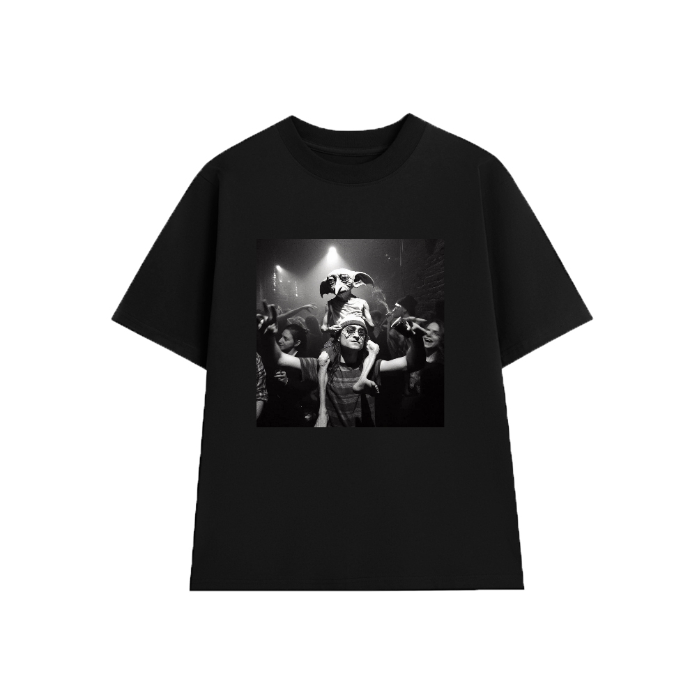 Áo Thun Harry và Dobby in party, Harry Potter, Unisex Form Rộng Cotton Mềm
