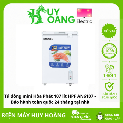 Tủ đông mini Hòa Phát 107 lít HPF AN6107 - Bảo hành toàn quốc 24 tháng tại nhà