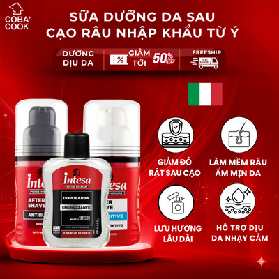Sữa Dưỡng Da Sau Cạo Râu Intesa Nhập Khẩu Ý 100ml Làm Dịu Ngừa Nếp Nhăn Giảm Kích Ứng Mọi Loại Da