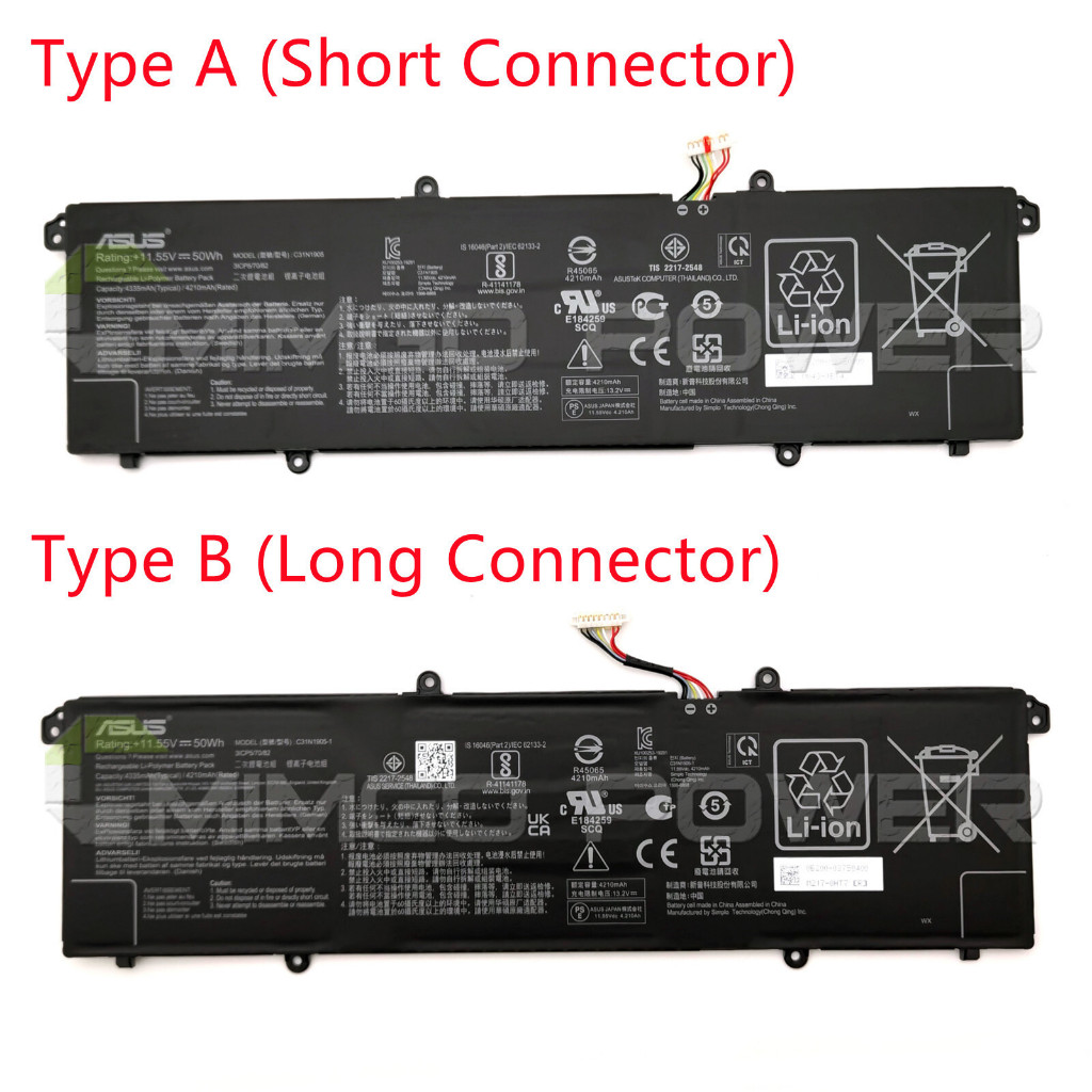 Pin Laptop Asus C31N1905 Battery Asus S433FA S433FL S433EA M433IA S533FA S333JA