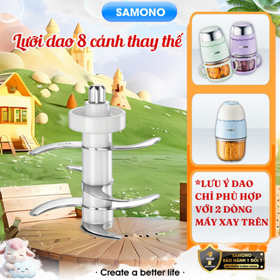 Lưỡi dao thay thế 8 cánh- Phụ kiện cho máy xay mini Samono SW-MC200S/MFC200 loại 0.3L - Vui lòng chat để được tư vấn