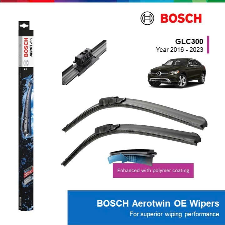 BỘ GẠT MƯA BOSCH AEROTWIN EURO SET A843S 22" & 22": MERCEDES - BENZ GLC300ĐỜI XE 2016 ĐẾN 2023
