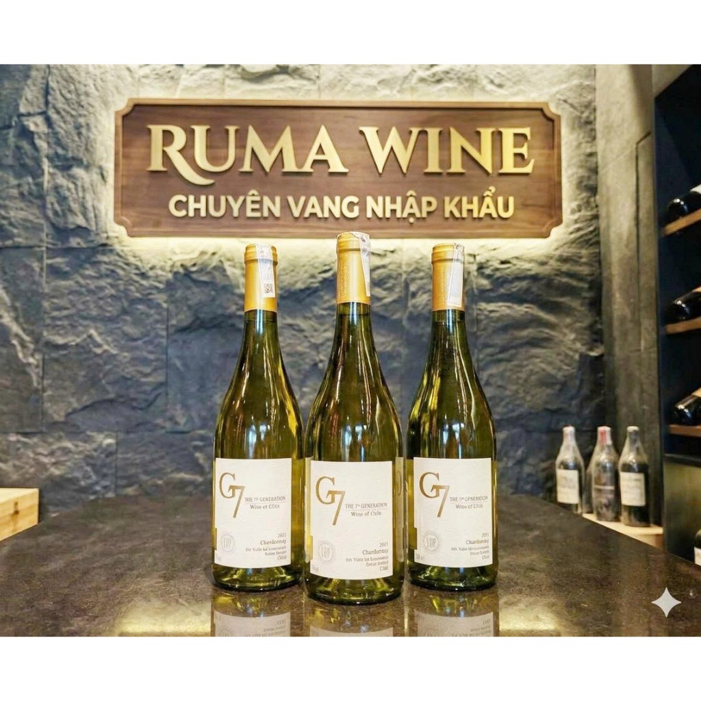 Rượu vang Chile G7 Clasico Chardonnay [ hàng nhập khẩu nguyên chai ]