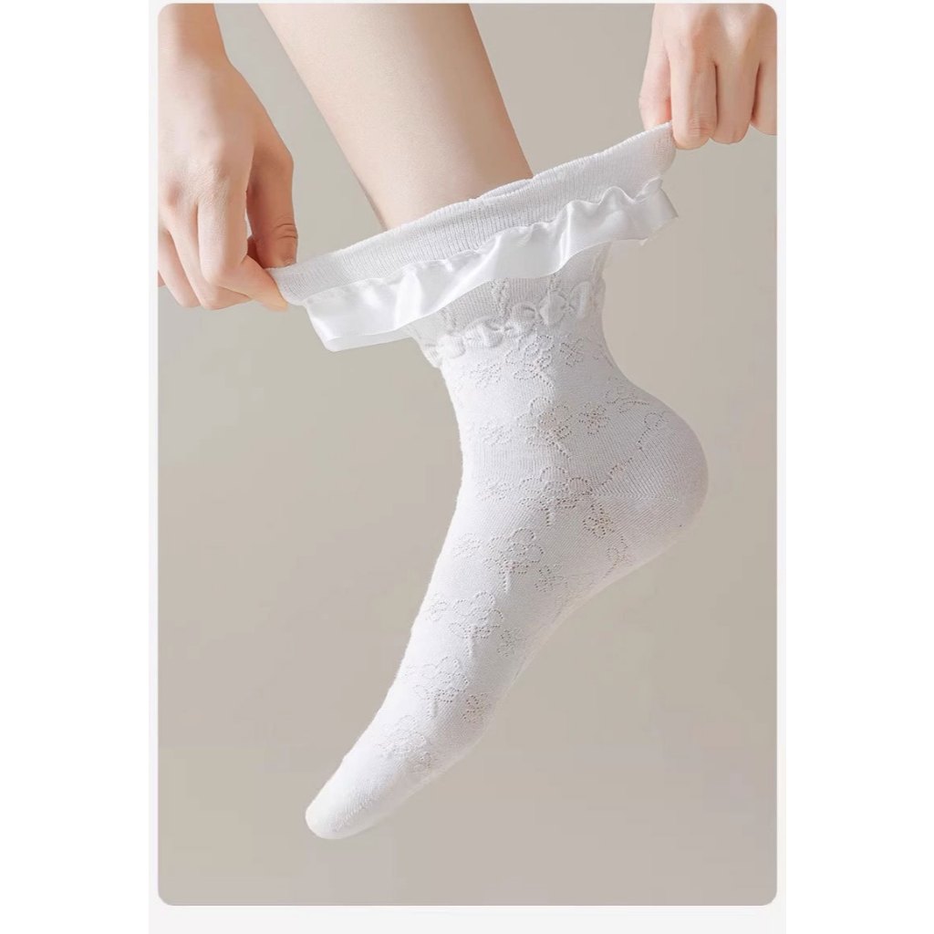 Tất vớ nữ ren phong cách Lolita Jk nữ sinh Nhật Bản phù hợp 4 mùa S31 | BigBuy360 - bigbuy360.vn