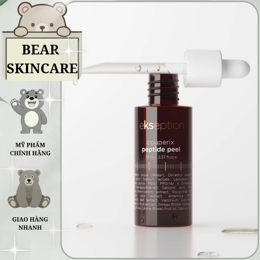 (Công ty) Peel phục hồi da nhiễm corticoid Ekseption Couperix Peptide Peel 70ml