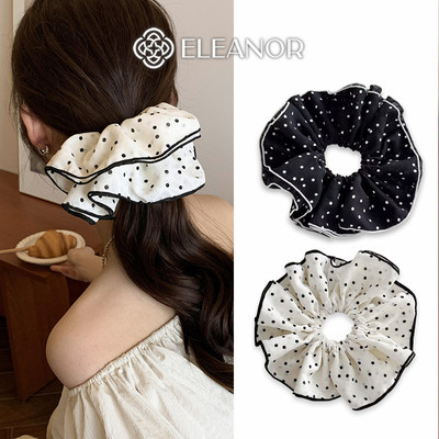 Dây buộc tóc nữ scrunchies Eleanor Accessories chấm bi phụ kiện tóc dây cột tóc bản to 11825
