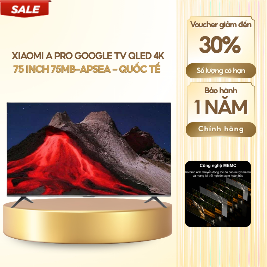 Google Tivi Xiaomi A Pro 75 inch 2026 QLED (75MB-APSEA) - Quốc Tế