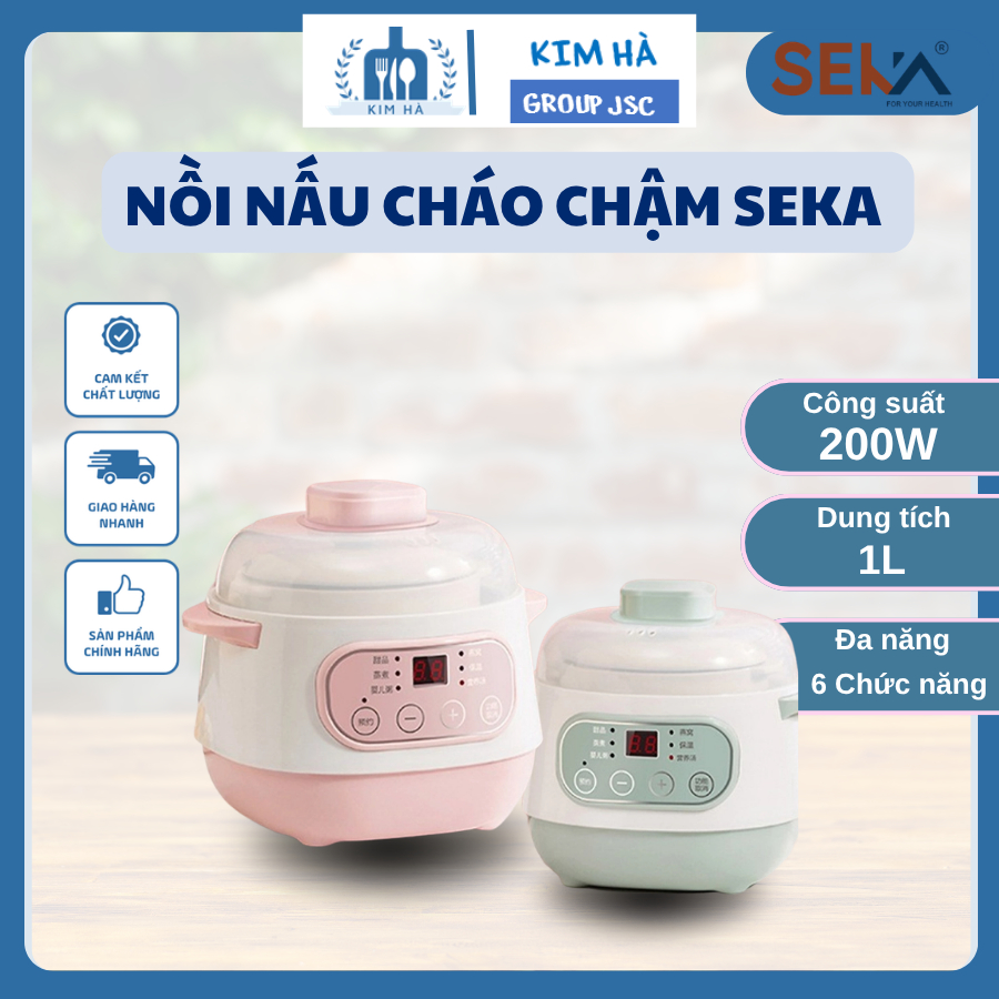 Nồi Nấu Cháo Chậm Seka Gia Nhiệt Chậm Giúp Hạt Cháo Nở Đều Hạn Chế Trào Khi Nấu - Kim Hà Group JSC