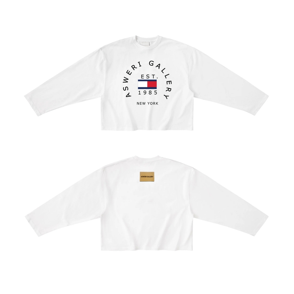 LONG SLEEVE (Áo Thun Tay Dài) - BOXY - NEW YORK -  Asweri - 280gsm