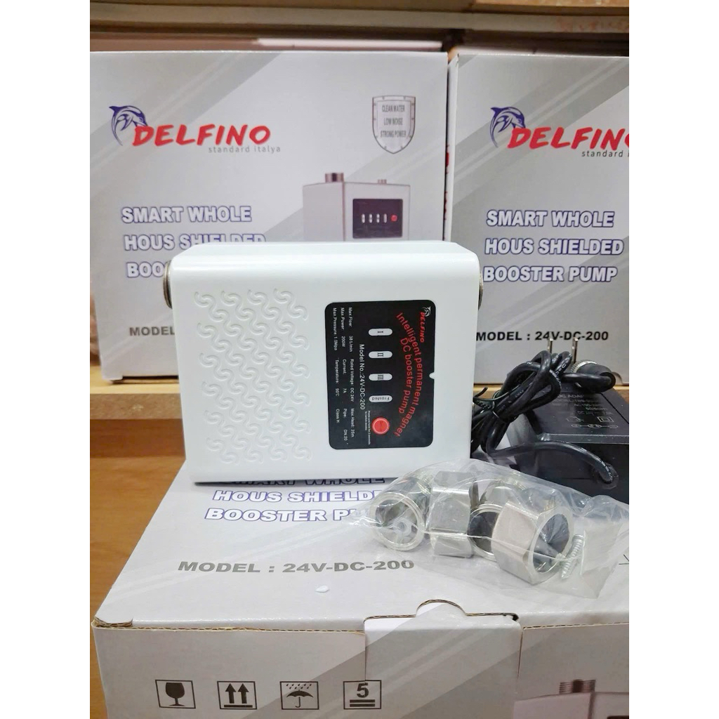 {Bản Nâng Cấp} Máy Bơm Tăng Áp Biến Tần 24V Delfinol 200W - Vận Hành ổn định hơn êm hơn-Sử dụng tổng