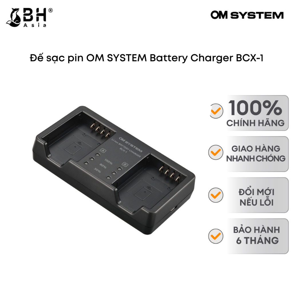 BH Asia - Đế sạc pin OM SYSTEM Battery Charger BCX-1