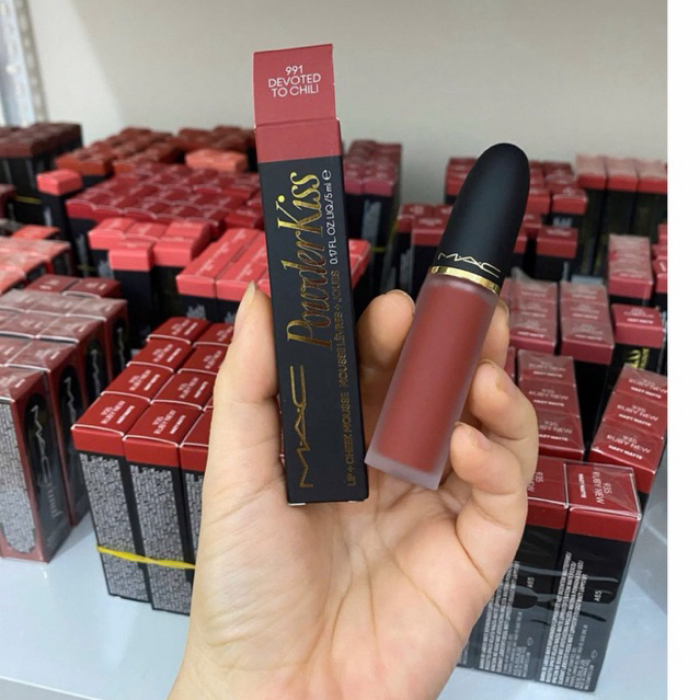 [CHÍNH HÃNG 100%] SON KEM LÌ M POWDERKISS FULLBOX #991 DEVOTED TO CHILI MẪU MỚI