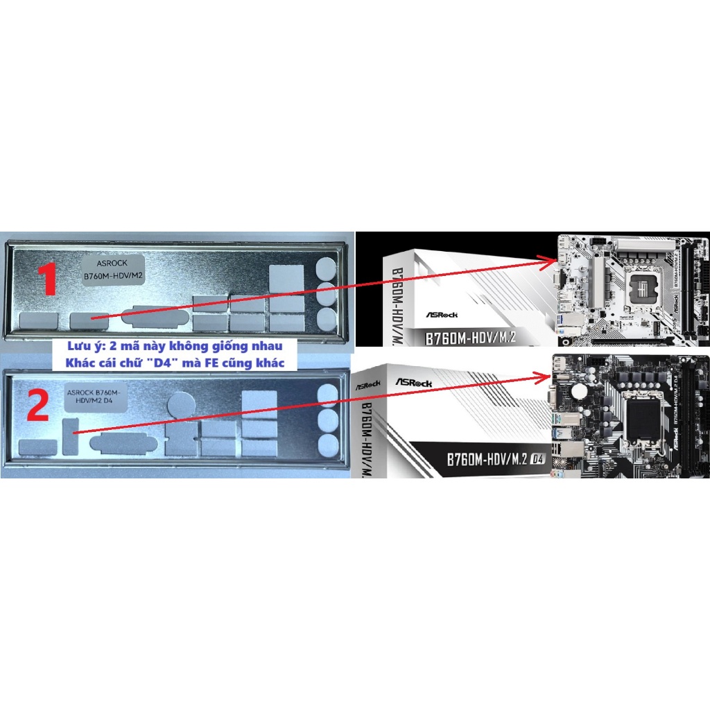 FE chặn main ASROCK B760M-HDV/M.2 D4 (Lưu ý: Mã này không giống ASROCK B760M-HDV/M.2) (Mainboard IO 
