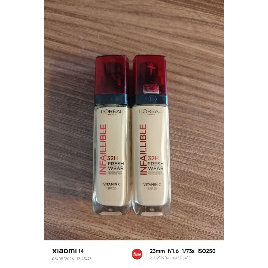 pass kem nền loreal nắp đỏ 130 và 20 dùng 1-2 lần