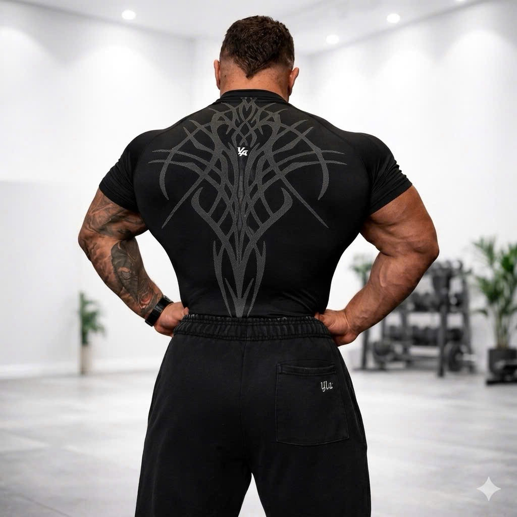 Áo Ngắn Tay Gym Nam Thun Lạnh Youngla Bodyfit Cực Ngầu