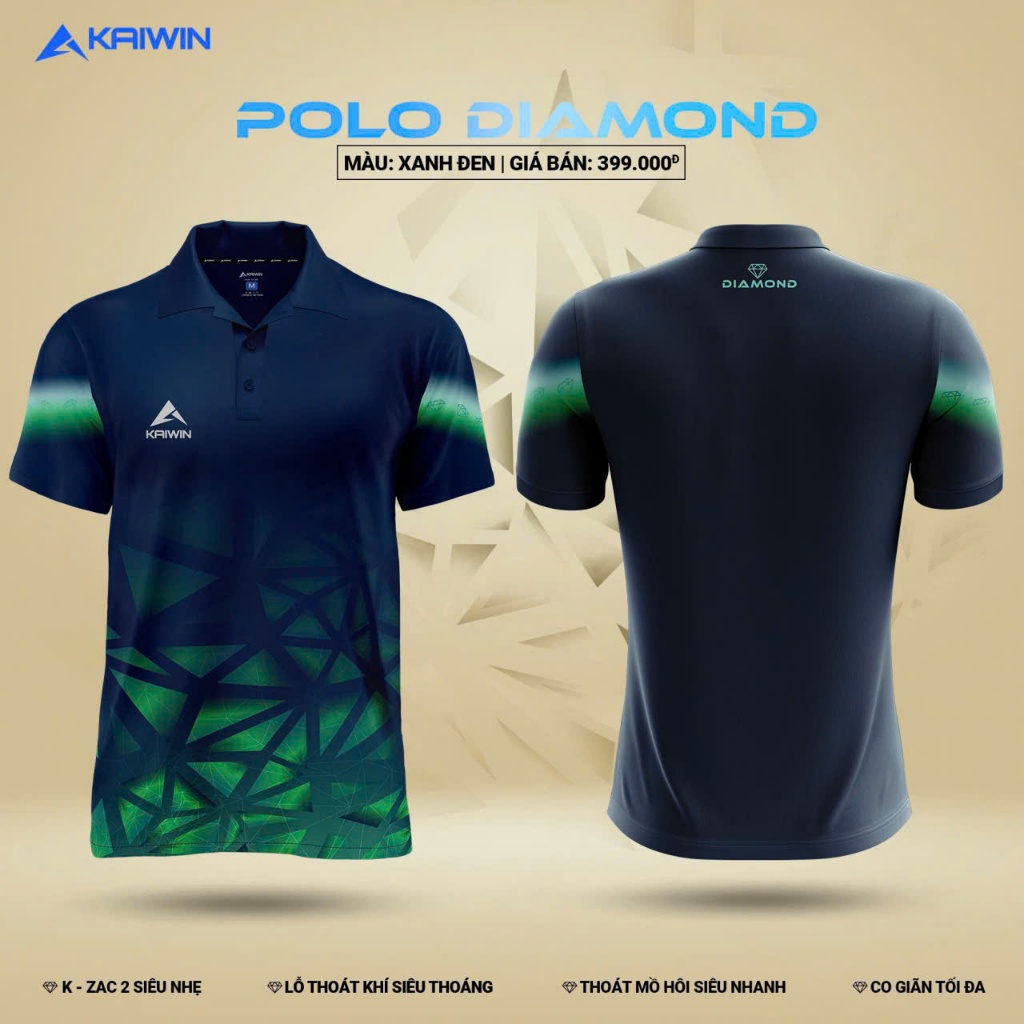 Áo Polo Kaiwin Diamond Nam/Nữ - Chính Hãng