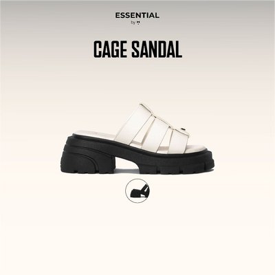 THEWOLF GLOBAL  QUEEN CAGE SANDAL for Women - CREAM WHITE, BLACK