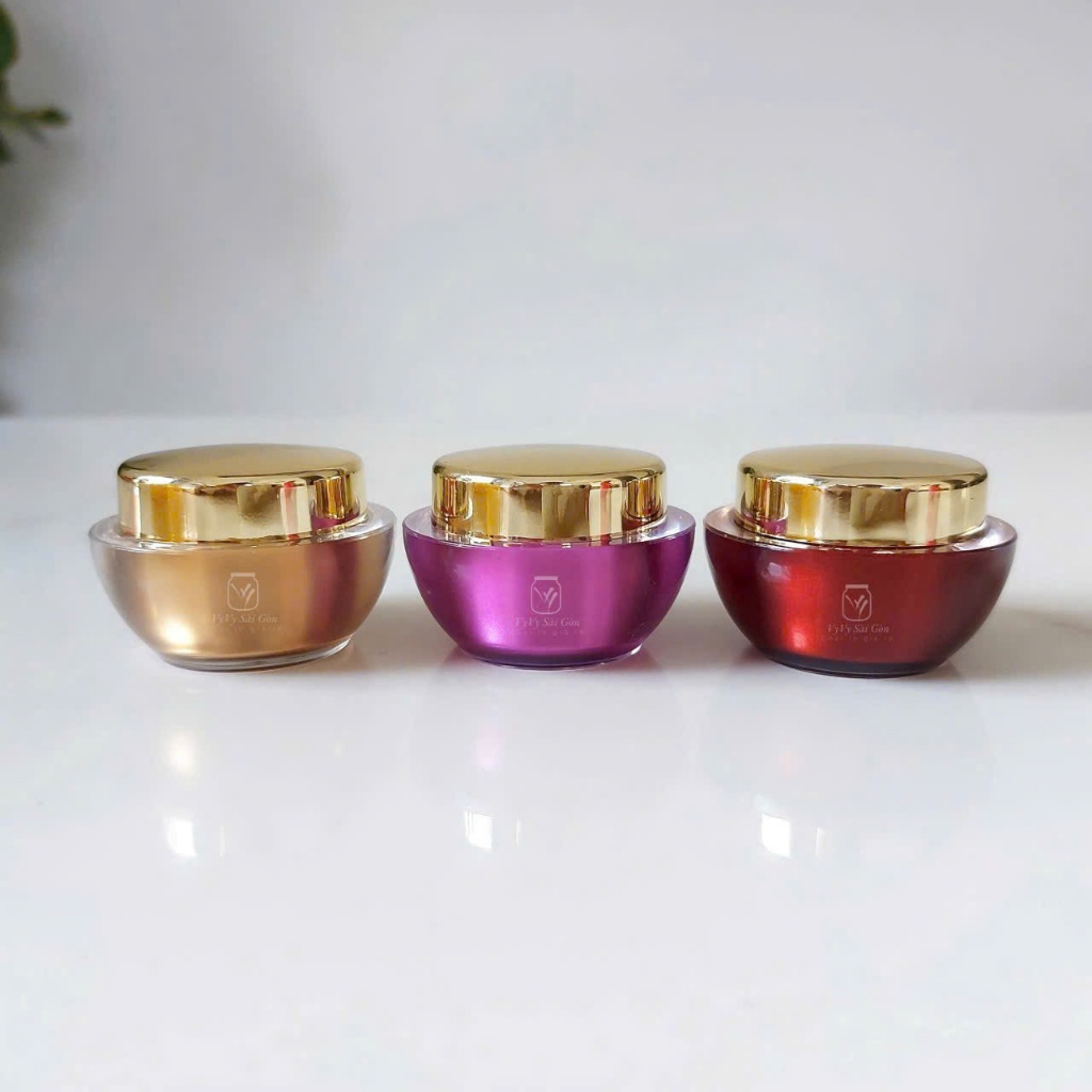Hũ Nhựa Mini 10g Đựng Kem Dưỡng – Hũ Mỹ Phẩm Nắp Vàng Sang Trọng