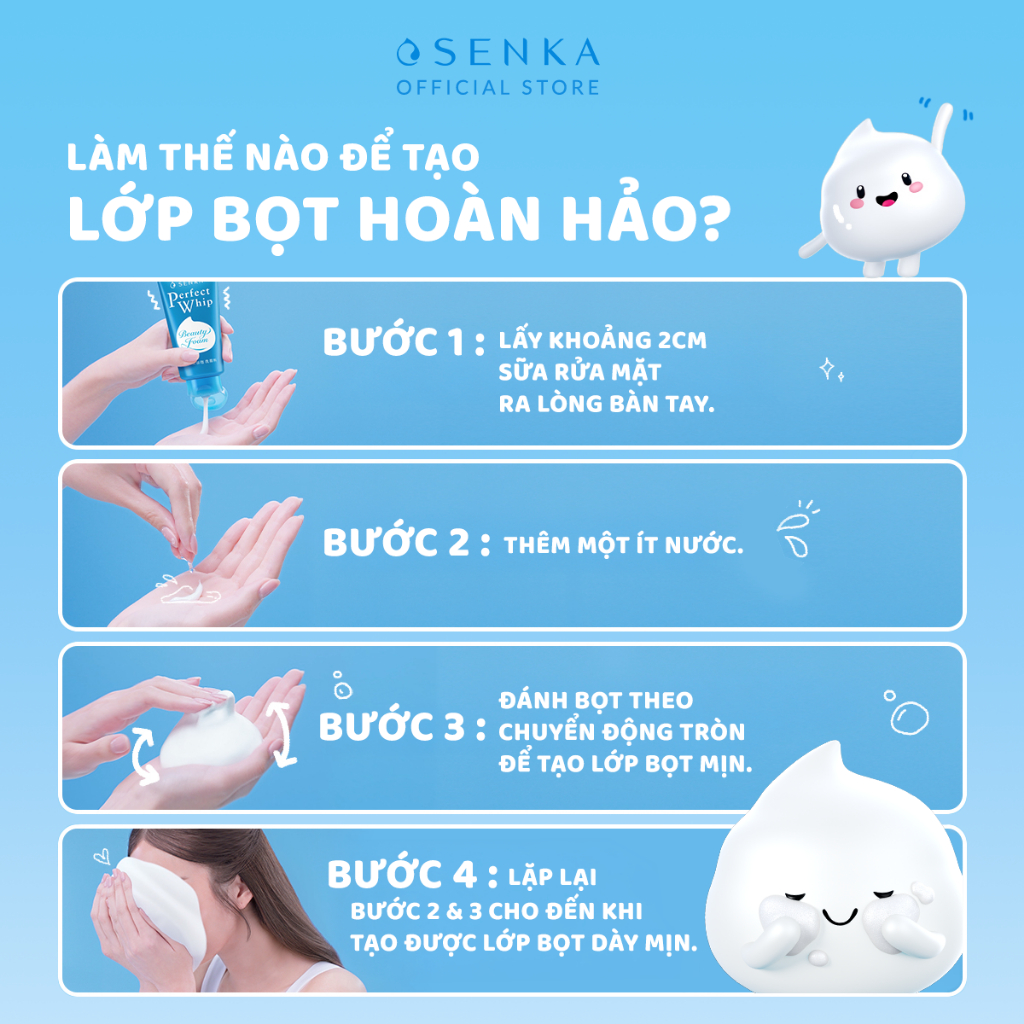 Sữa rửa mặt sáng mịn mờ thâm SENKA PERFECT WHIP vit c poreless glow 100g | BigBuy360 - bigbuy360.vn