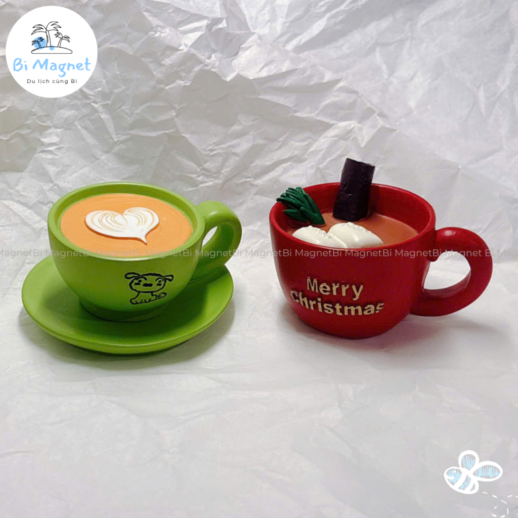[SẴN] Magnet Nam châm Socola Latte Giáng sinh Dán tủ lạnh Decor Quà tặng