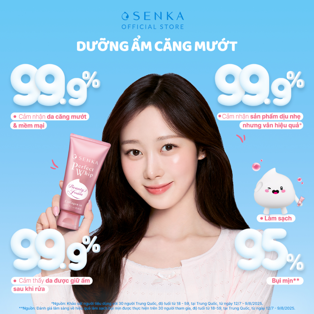 Bộ 02 sữa rửa mặt đàn hồi mướt mịn SENKA PERFECT WHIP collagen in 120g/chai | BigBuy360 - bigbuy360.vn