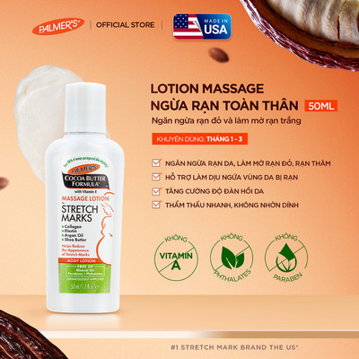 [Quà tặng không bán] (Mini Size) Lotion ngăn ngừa và giảm rạn da khi mang thai Palmer's 50ml