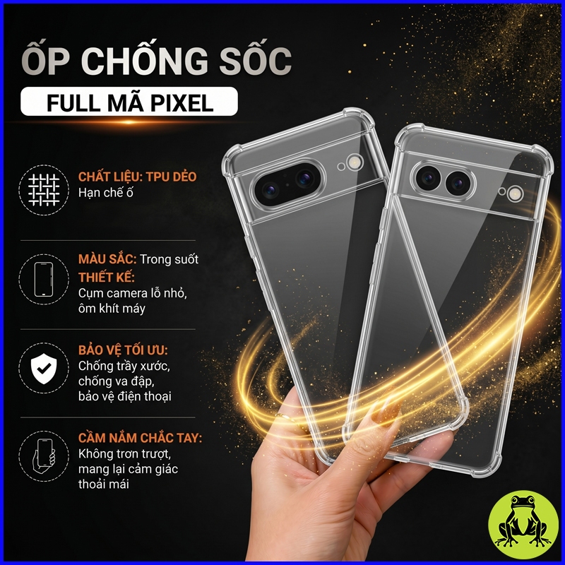 Ốp Lưng Dẻo chống sốc Google Pixel 10/ Pixel 10 Pro/ Pixel 10 Pro XL có G 4 góc