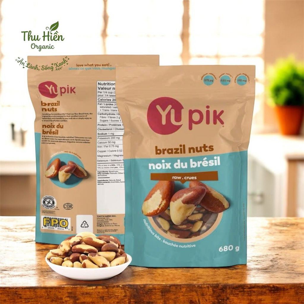 Hạt Quả Hạch - Brazil Nuts - Yupik - 680g - cung cấp selenium hàng đầu hỗ trợ tuyến giáp