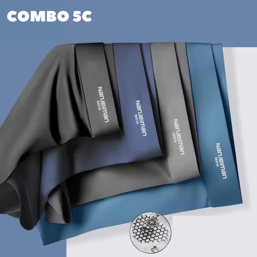 Quần Lót Nam [ COMBO 5 ] Quần Sịp Đùi Nam BOXER Thun Lạnh Thông Hơi Mềm Mịn Co Dãn 4 Chiều - Quần Xì Nam Đùi Mềm Mát