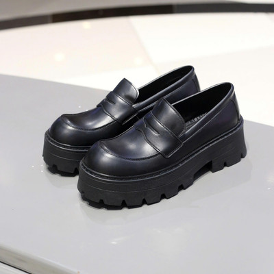 Giày da penny loafer đế cao thời trang INICHI G1335 đế cao 7cm