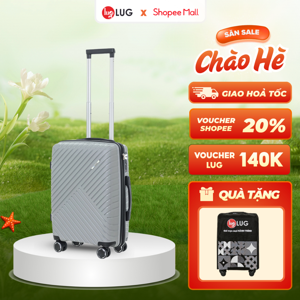 Vali Kéo LUG Holdall MP807- Size 20/24/28 - Nhựa PP chống bể vỡ,Màu Sắc Trẻ Trung, Khoá Số Bảo Mật