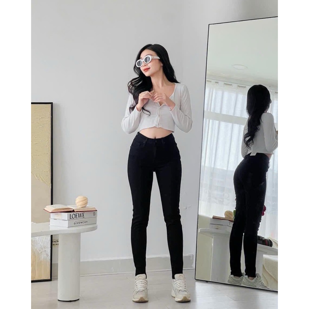 [CÓ SẴN] SKINNY ĐEN TRƠN 93cm