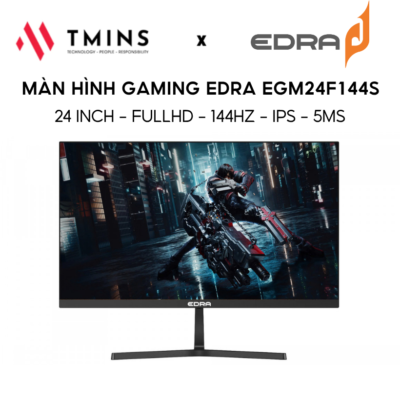 Màn hình gaming EDRA EGM24F144S 24 inch, FullHD, 144Hz, IPS, 5ms - Hàng chính hãng