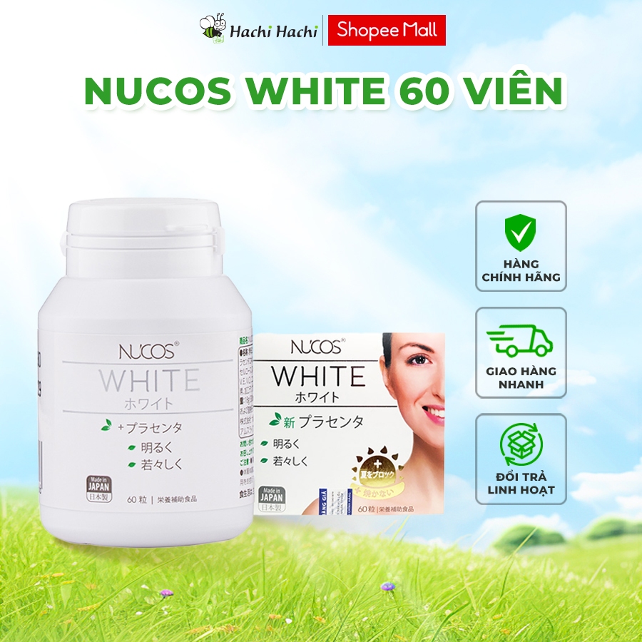 TPBVSK: Viên uống Nucos White 60 viên, giảm thâm nám, giảm lão hóa, dưỡng trắng da, chống nắng bảo v