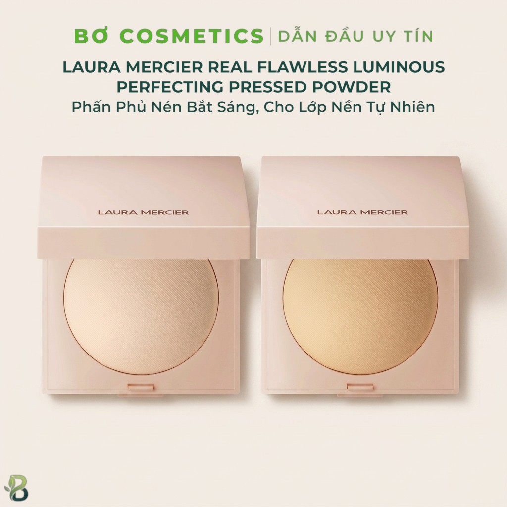 Phấn Phủ Nén Laura Mercier Real Flawless Luminous Perfecting Pressed Powder - Bơ Cosmetic
