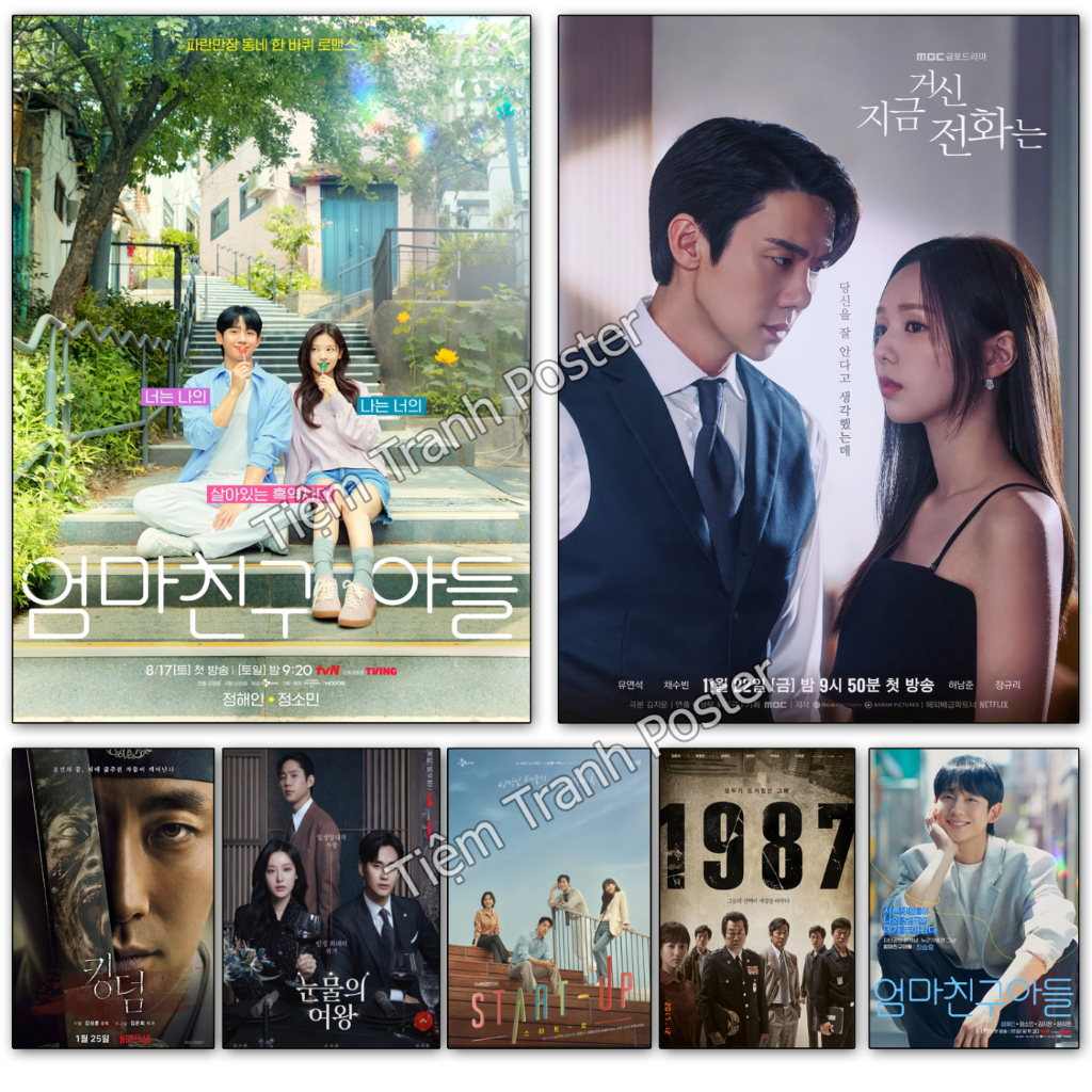 (HQ3) Poster phim Hàn Quốc 20x30cm: Love Next Door, The Trauma Code: Heroes on Call, King The Land