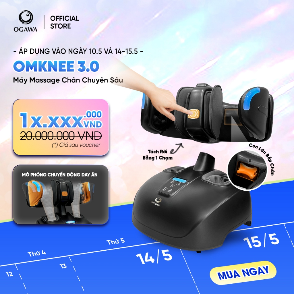 Máy massage chân Omknee 3.0 (OF-2005)- OGAWA  thế hệ mới - đa năng, hiện đại