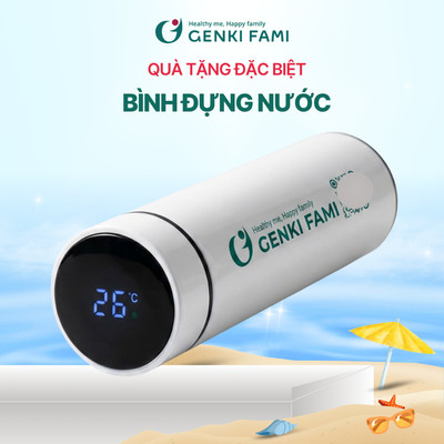 [Quà Tặng] Bình Nước Giữ Nhiệt Logo Genki Fami