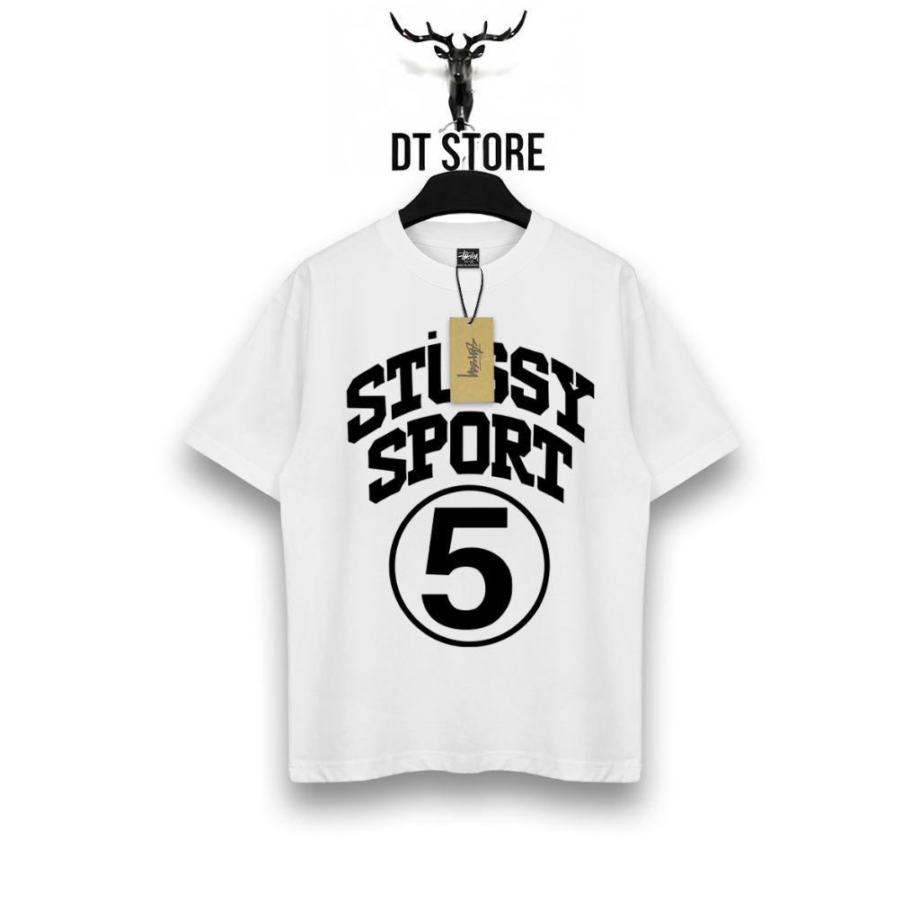ÁO THUN STUSSY SPORT 5 – VẢI COTTON CAO CẤP – FORM RỘNG UNISEX – DT STORE – STU079