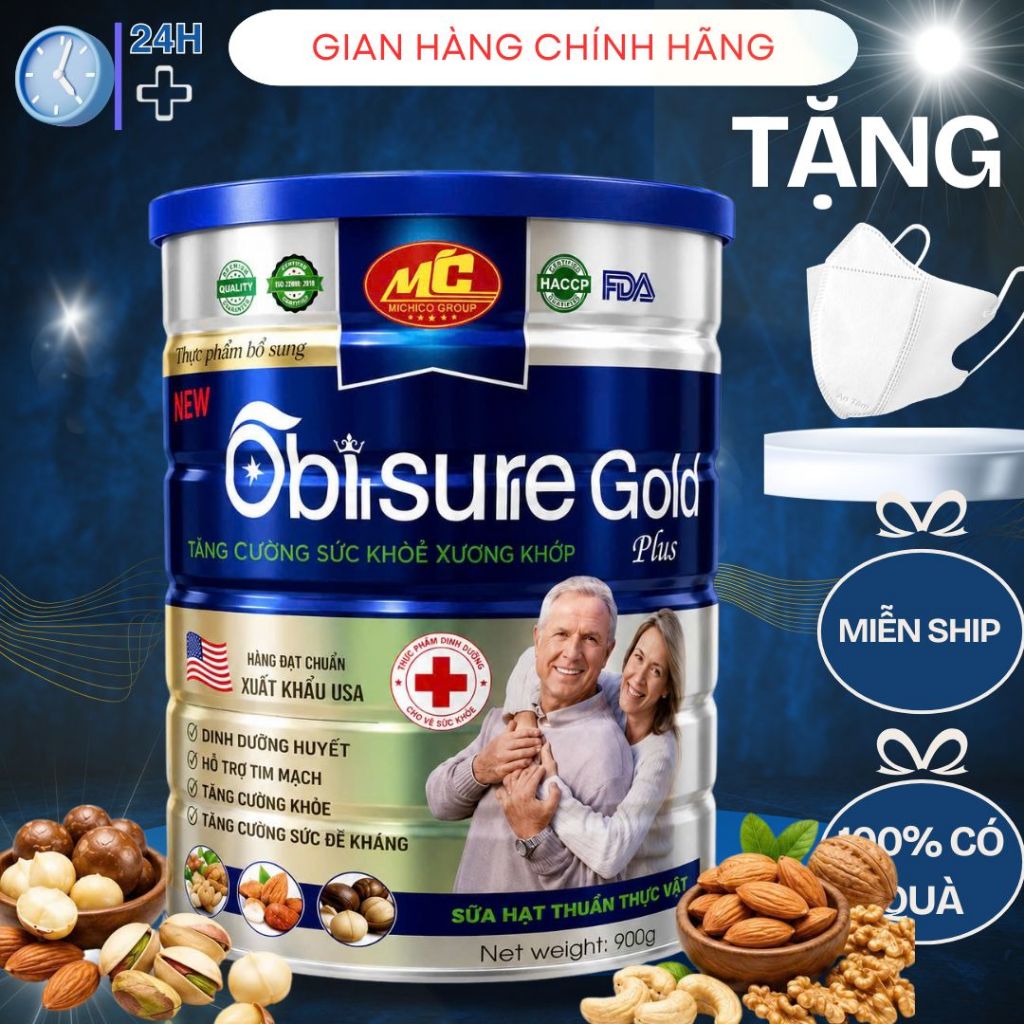 ObiSure Gold Plus 900g – Sữa Hạt Dinh Dưỡng Từ 5 Loại Hạt Tự Nhiên