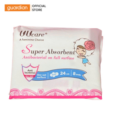 Băng Vệ Sinh Uucare Young Girl Siêu Thấm Ban Ngày 24cm Gói 8 Miếng | Guardian Việt Nam