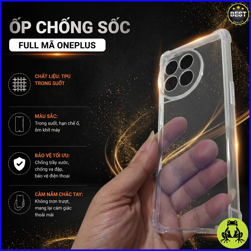 Ốp Lưng Chống sốc dẻo Oneplus 12/ OnePlus 13/ OnePlus 13T ...G 4 góc hạn chế ố