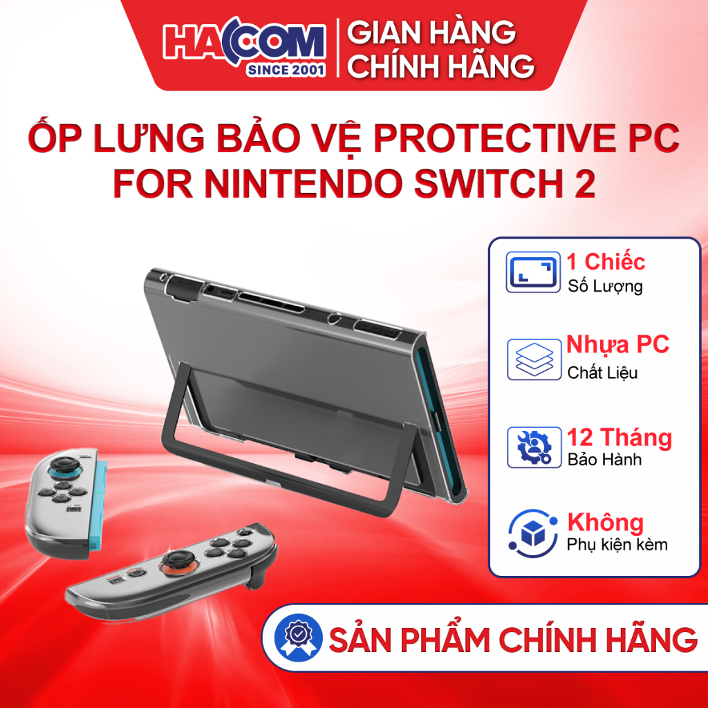 Ốp Lưng Bảo Vệ Protective PC Case Cho Nintendo Switch 2 (JYS-NS2273) - BH 12 Tháng HACOM PC