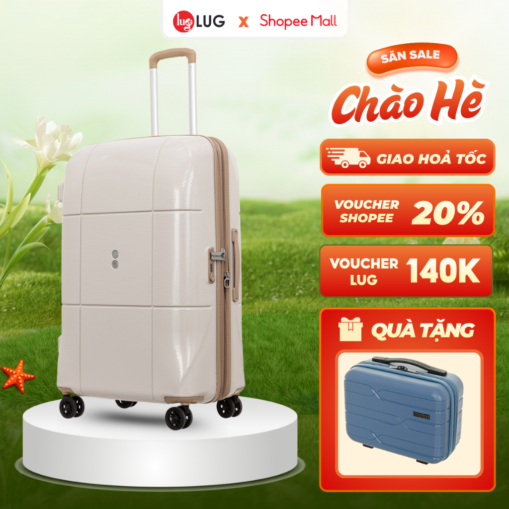 Vali Kéo LUG Echolac Size 20/24/28 PC080SN22 - Nhựa PC Chống Bể Vỡ, Ngăn Mở Rộng 25% Sức Chứa, Khóa 