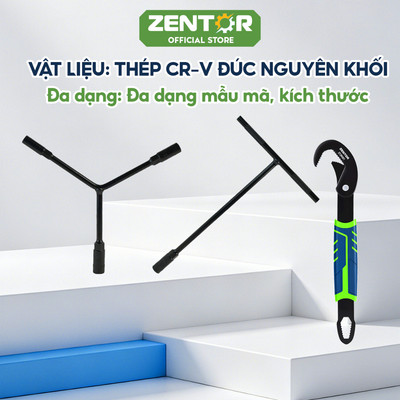 Cờ lê ZENTOR đa năng-Cờ lê chữ T, chữ Y cao cấp thép CR-V đa dạng kích thước từ 8-19 tiện lợi